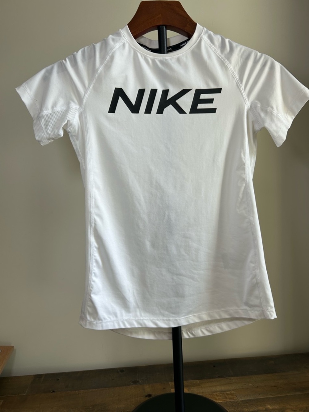 Nike Pro Dri-FIT Youth Medium White Performance Shirt